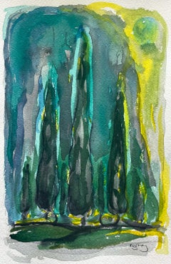 Cypresses At Night (Tribute To The Old One)