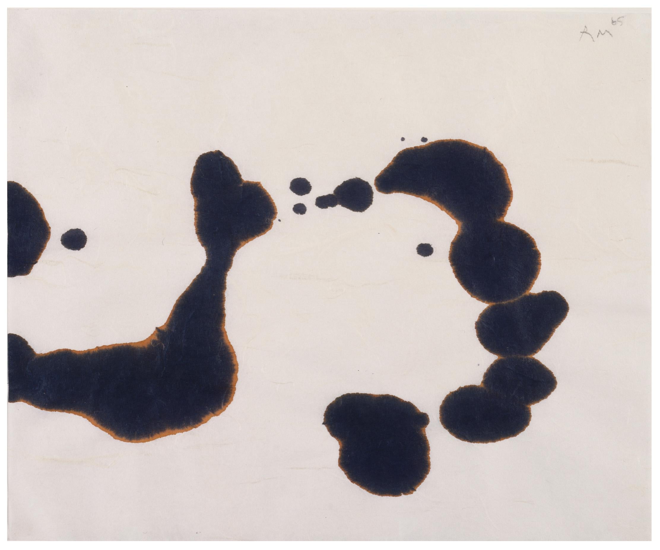 Robert Motherwell Abstract Drawing – Lyric Suite: Libert Toute Entire Nr. 3