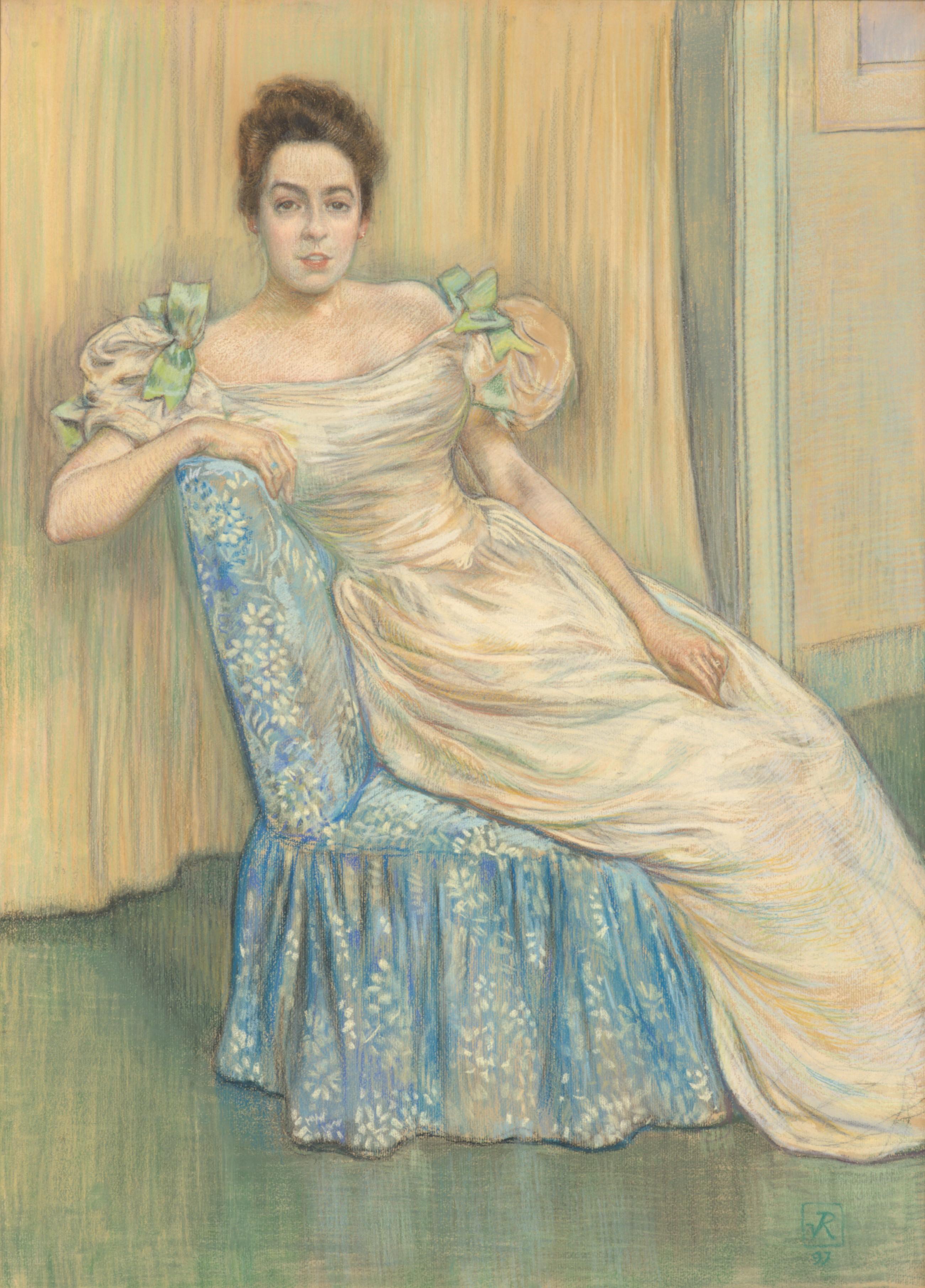 Les ruban verts, 1897 - Impressionist Art by Theo van Rysselberghe