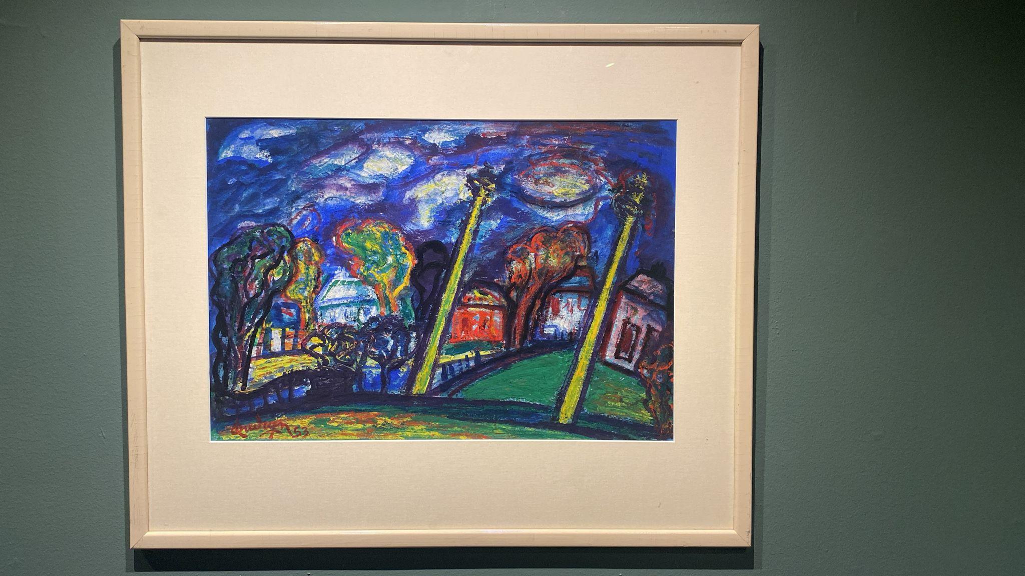 village view, 1953 - Abstract Expressionist Art by Quirijn van Tiel