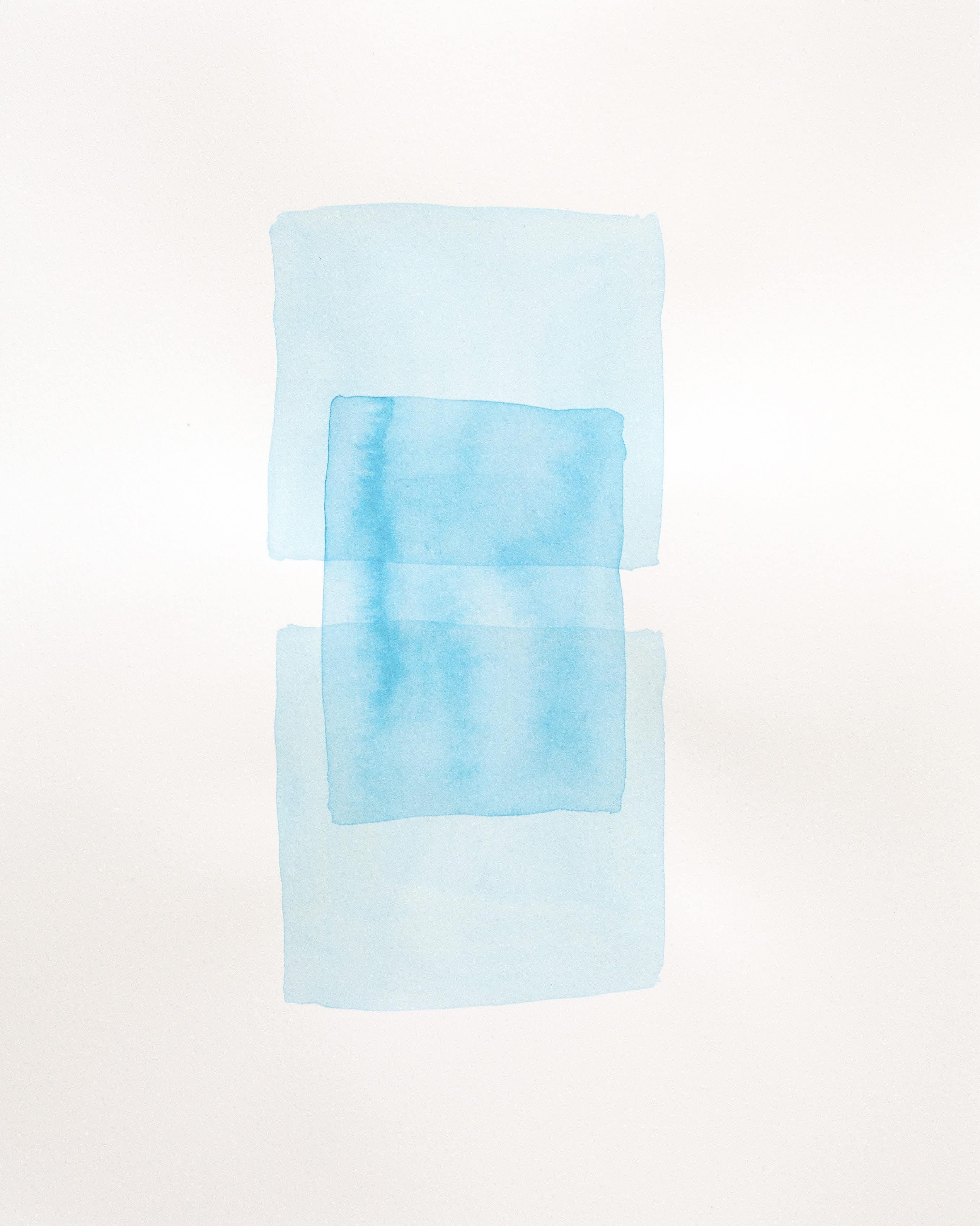Bastienne Schmidt Abstract Drawing - Blue Geometry 4
