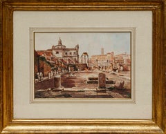 By Stefano Donadoni (Somasca, BG, 1844 - Rome, 1911), View of the Campidoglio
