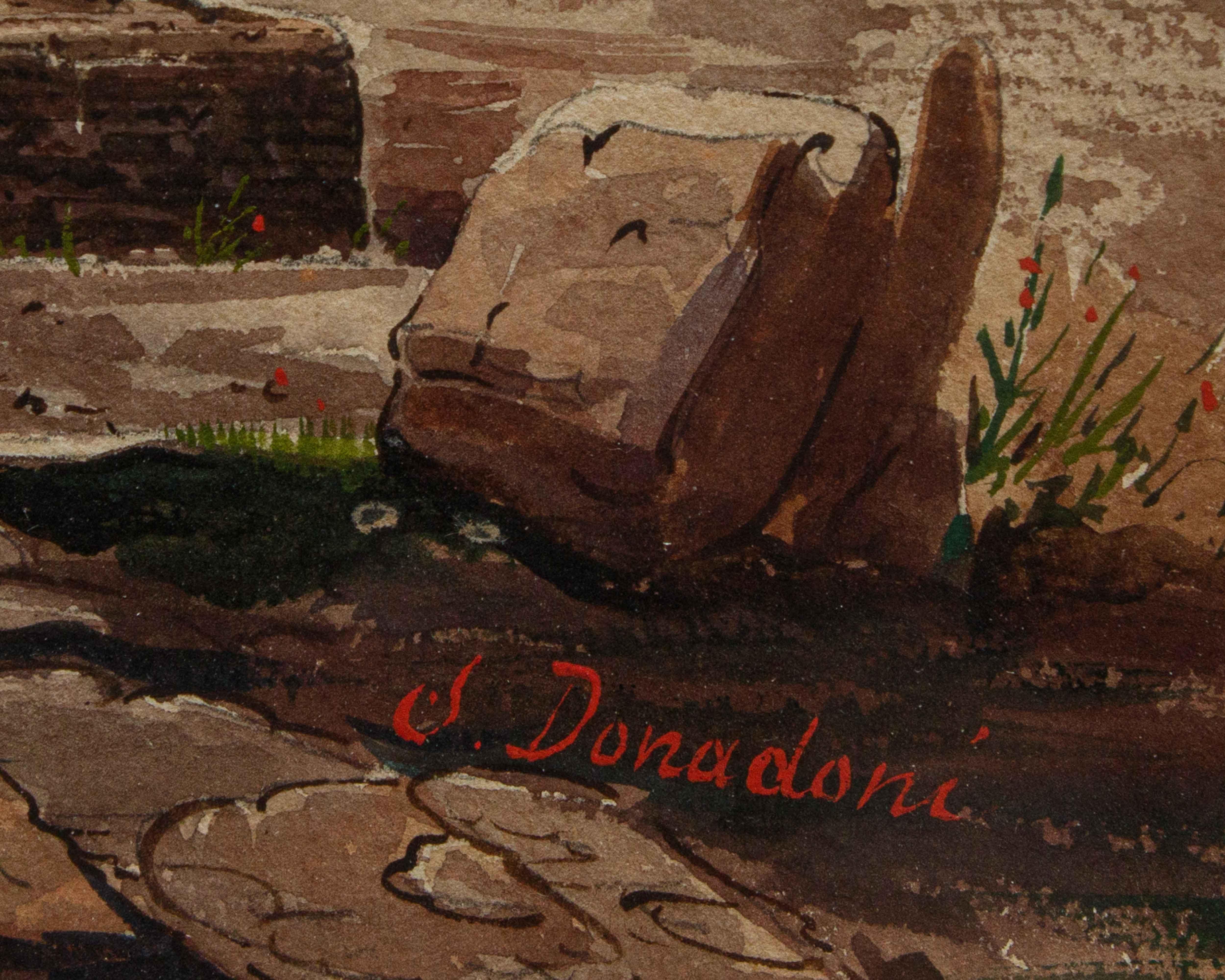 Di Stefano Donadoni (Somasca, BG, 1844 - Roma, 1911), Vista del Campidoglio en venta 2