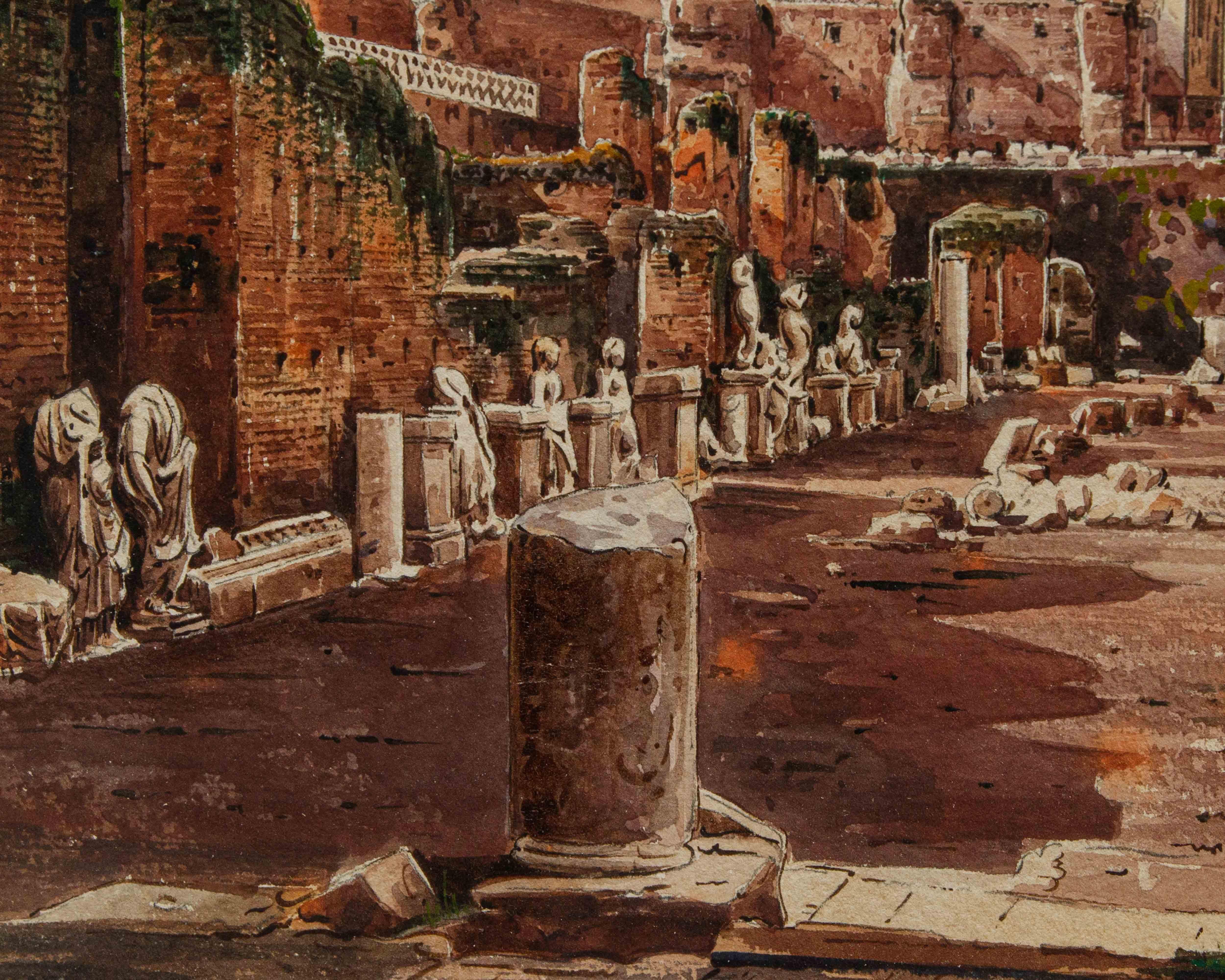 Di Stefano Donadoni (Somasca, BG, 1844 - Roma, 1911), Vista del Campidoglio en venta 1