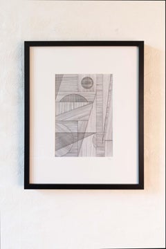Number 31 - Pencil drawing of geometric forms and lines