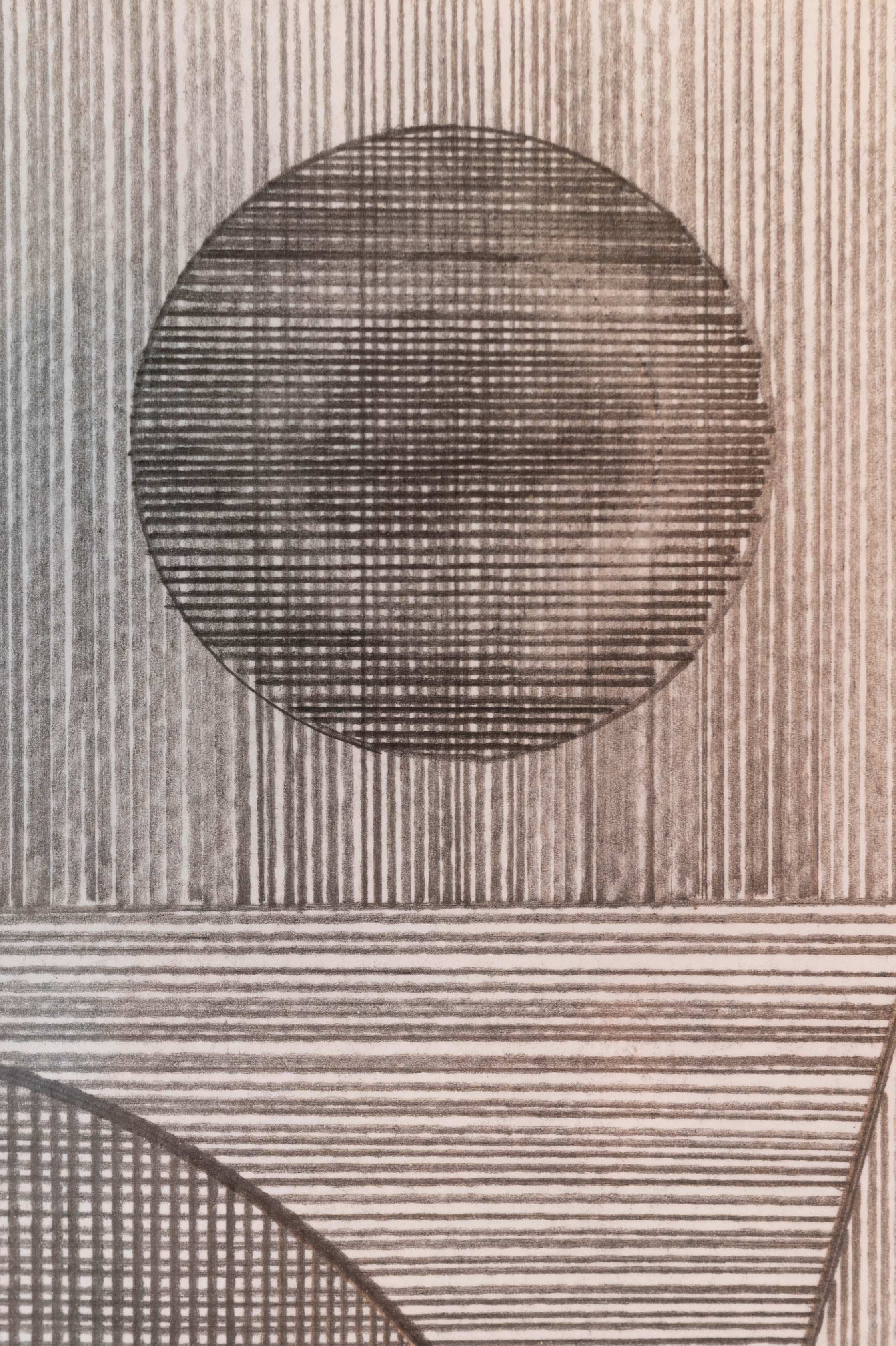 Number 31 - Pencil drawing of geometric forms and lines For Sale 3