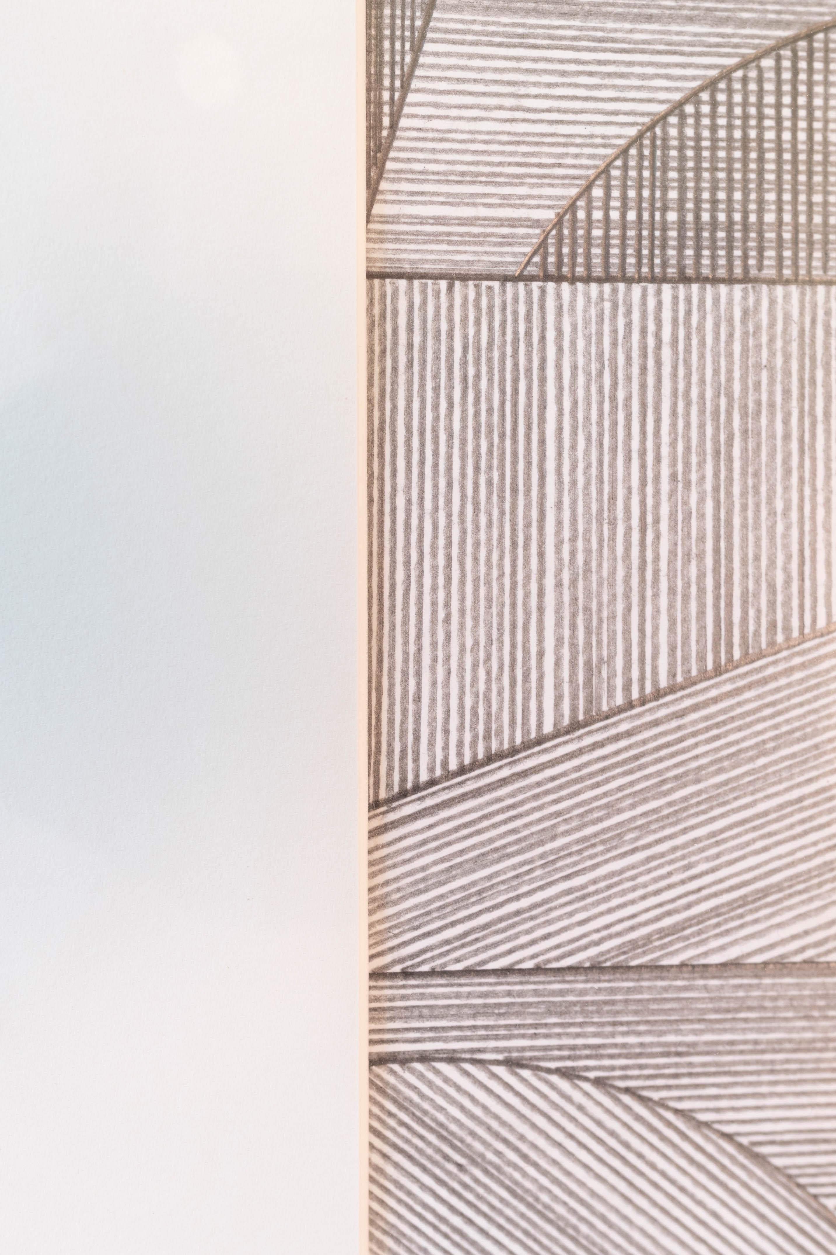 Number 31 - Pencil drawing of geometric forms and lines For Sale 2