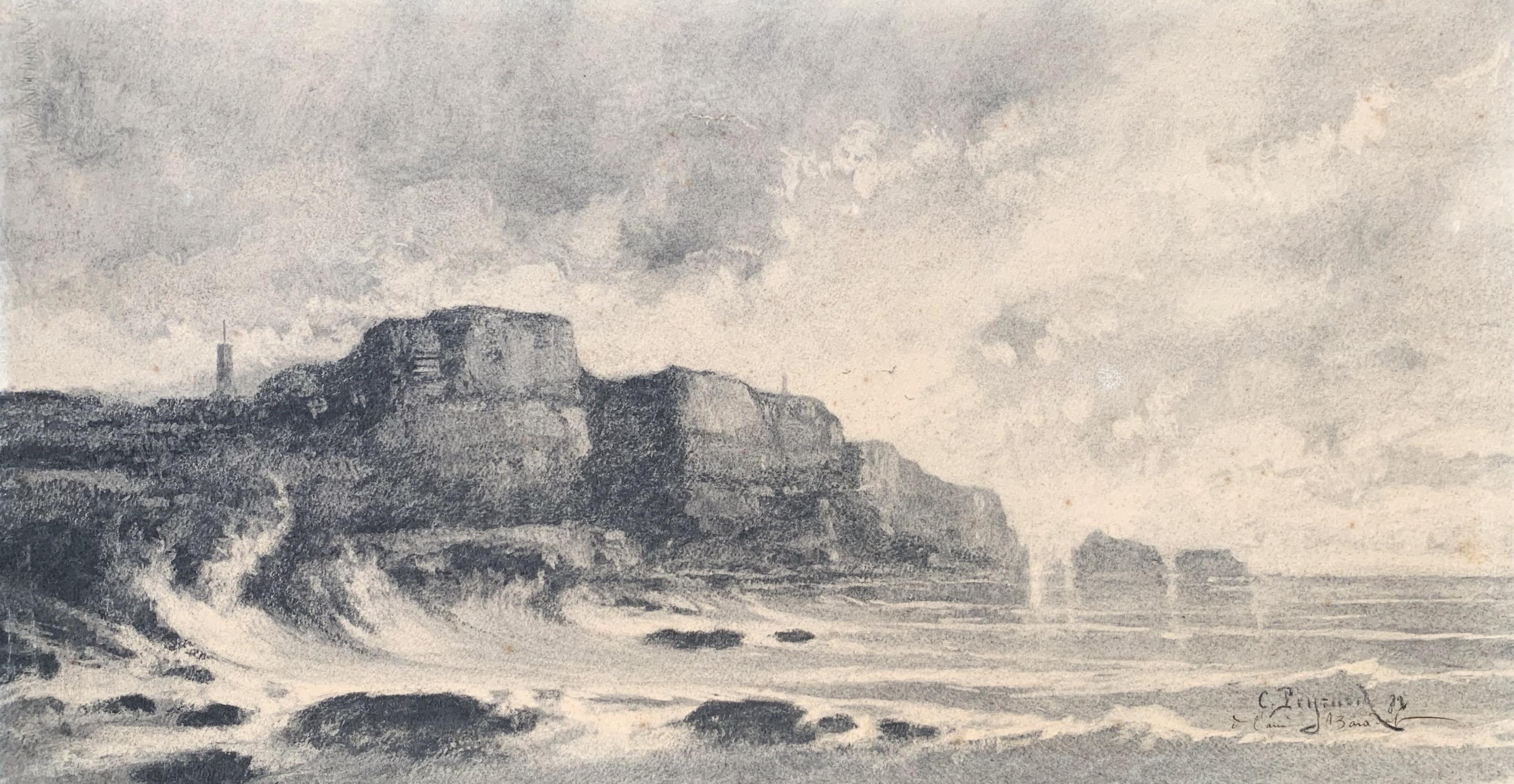 Frank Charles Peyraud  Landscape Art - Coastal landscape, 1882