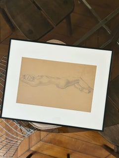 Antique Female nude, circa 1940, pencil on paper