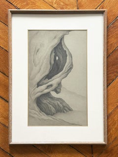 Eugenie O'kin Jubin, Paysage, crayon sur papier