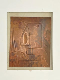Jean Touret, Copper sheet, Signed T