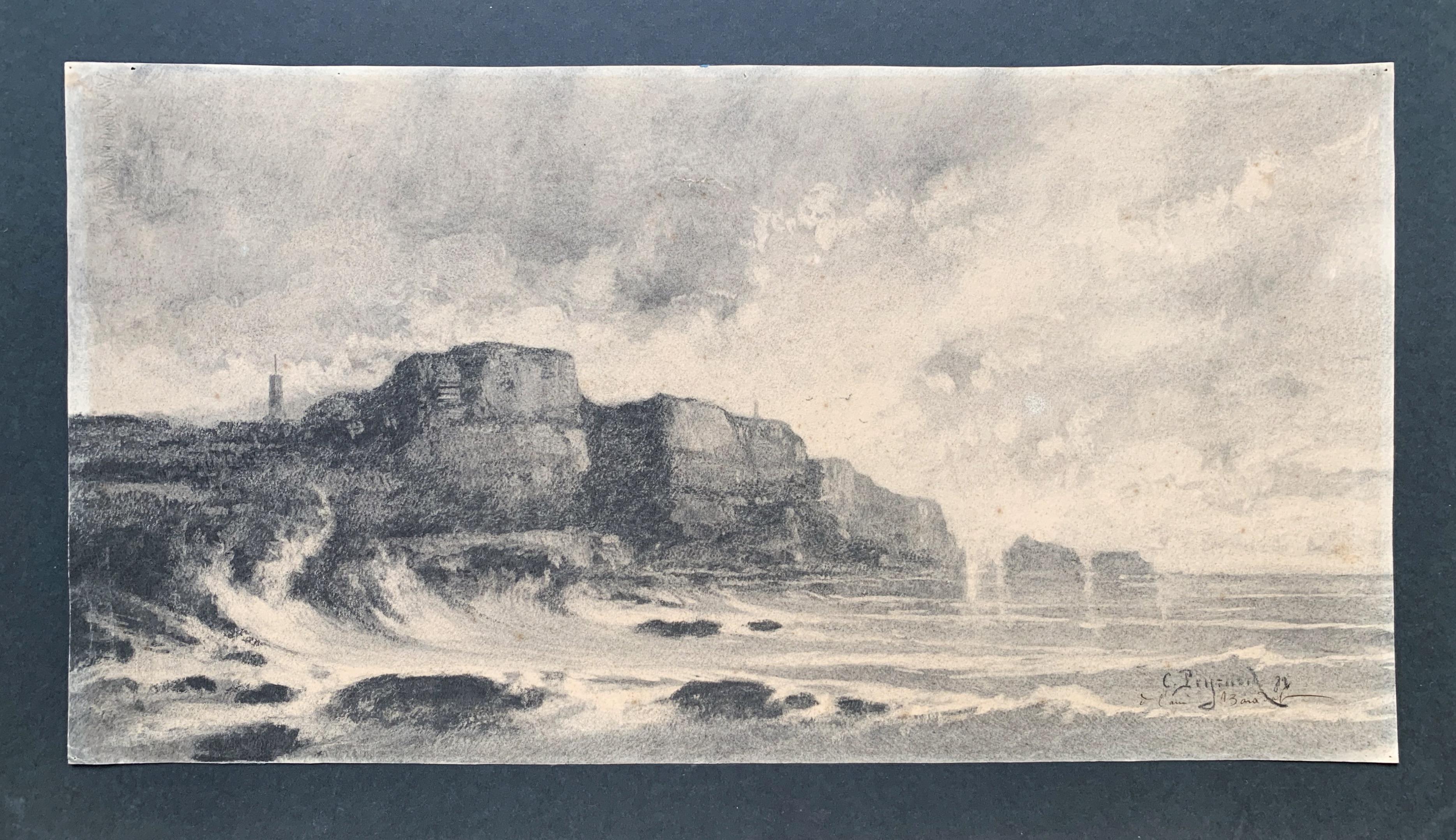 Coastal landscape, 1882 - Art by Frank Charles Peyraud 