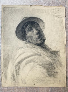 Autoportrait, circa 1940, Graphite pencil and charcoal on paper