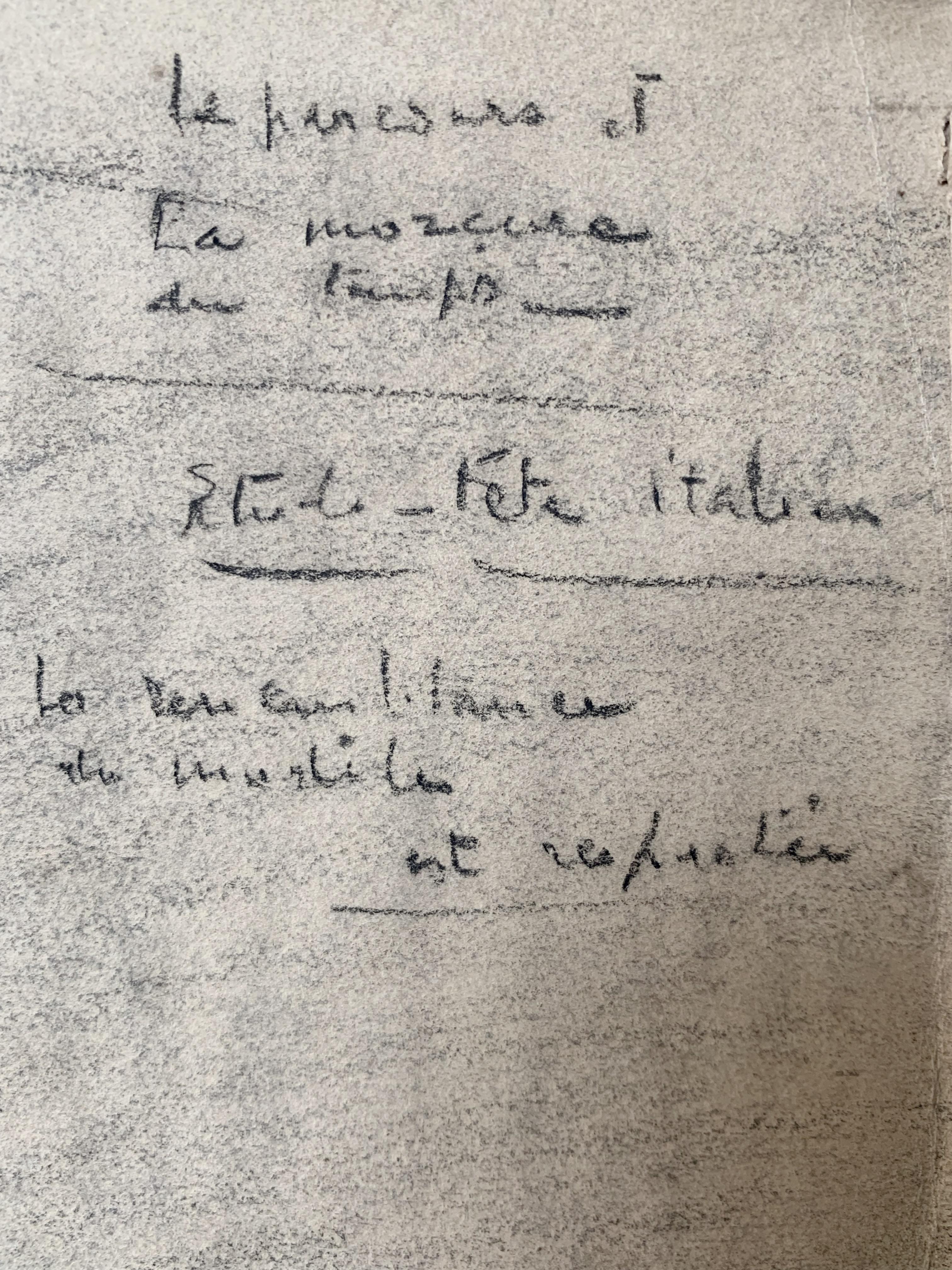 Autoritratto, 1940 circa, Matita di grafite e carboncino su carta - Portrait Beige di Henry Mirande