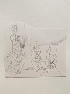 Surrealist composition, ca. 1935, pencil on paper