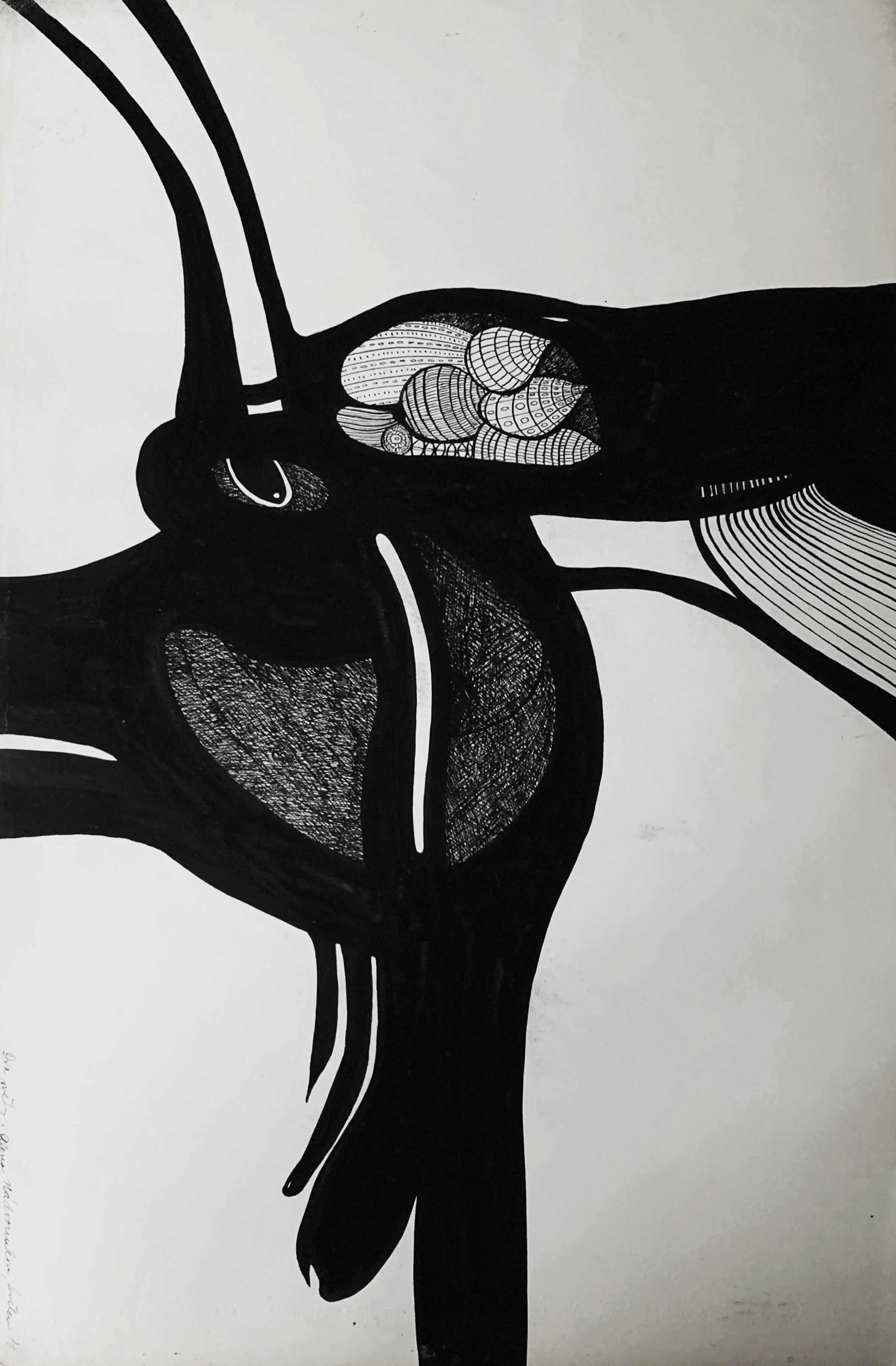 Dva svety (Two Worlds), 1979, India ink on paper For Sale 2