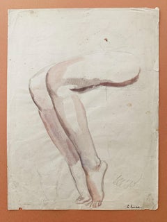 Study, preparatory work for “La Princesse”, watercolor and pencil on paper