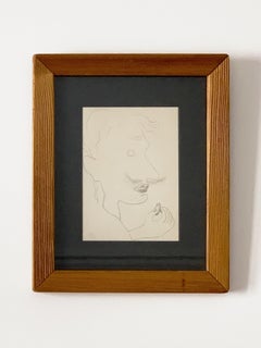 Man with coin, ca. 1930, pencil on paper