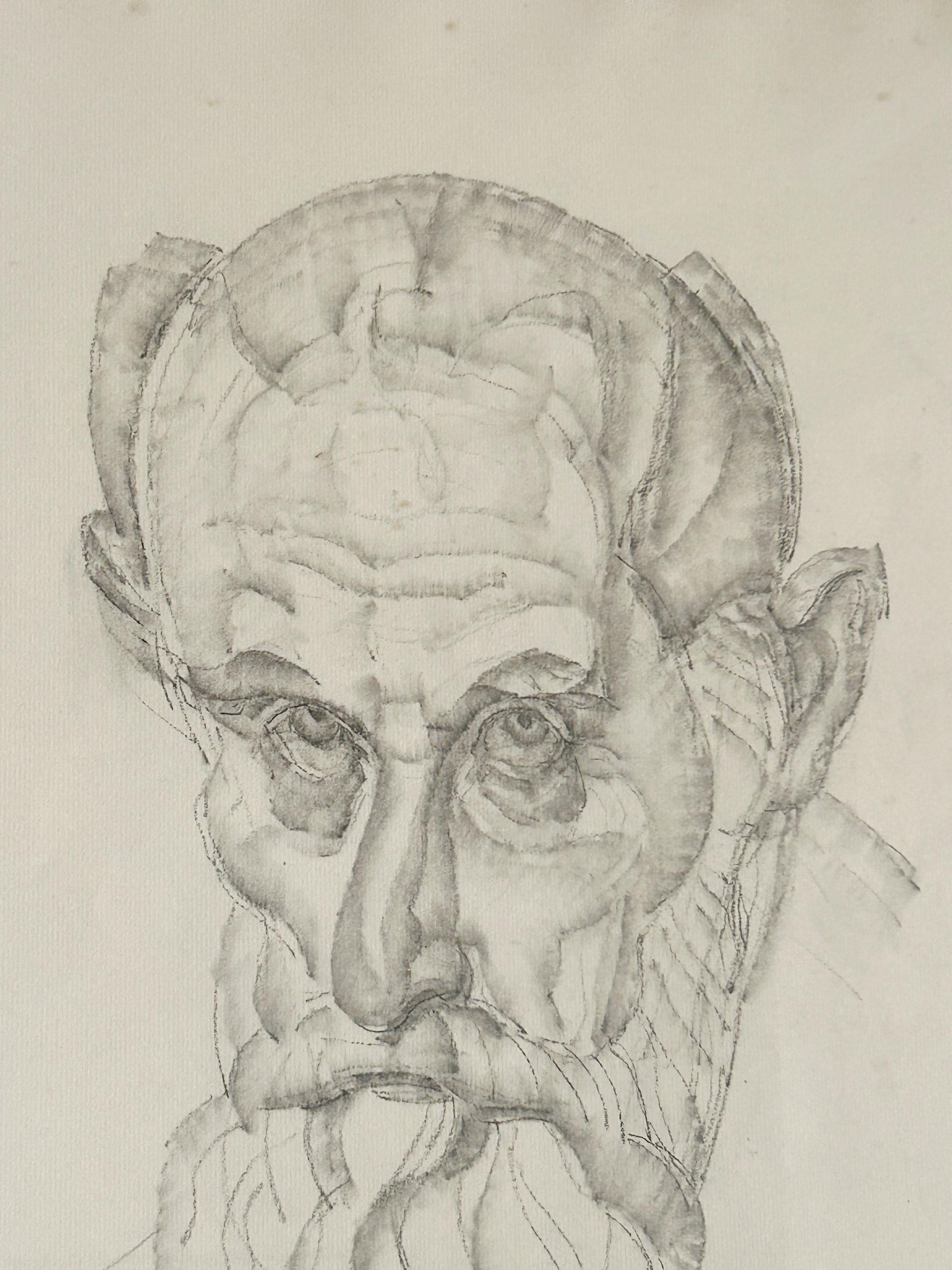 Jules OURY dit MARCEL-LENOIR (1872-1931)

Portrait of a bearded man, supposed self-portrait
Pencil and stump on paper
Signed 