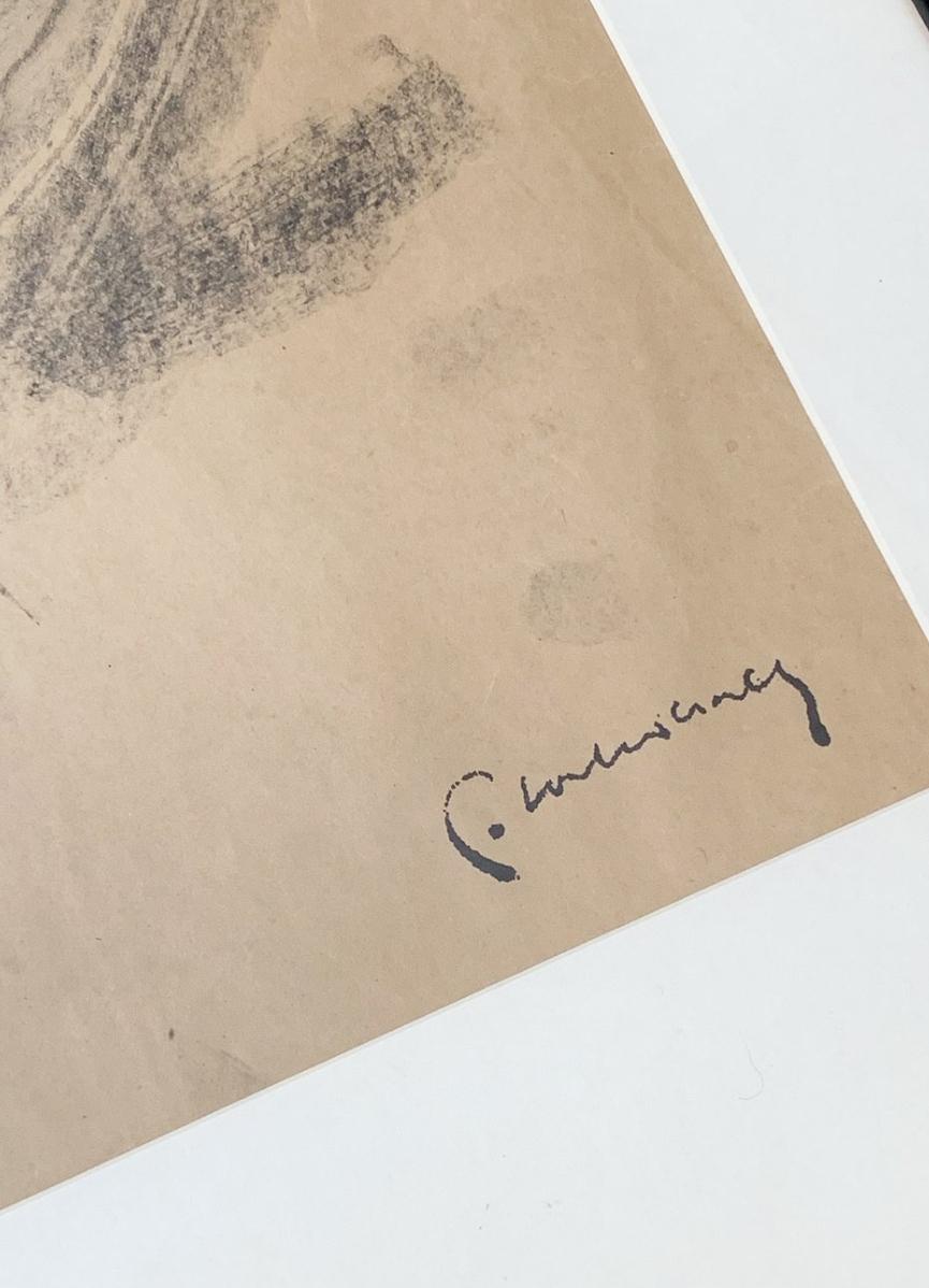 Pierre COMBET-DESCOMBES (1885-1966)
Nu féminin de dos, 1928
Fusain sur papier
Signé avec le cachet en bas à droite
Daté 