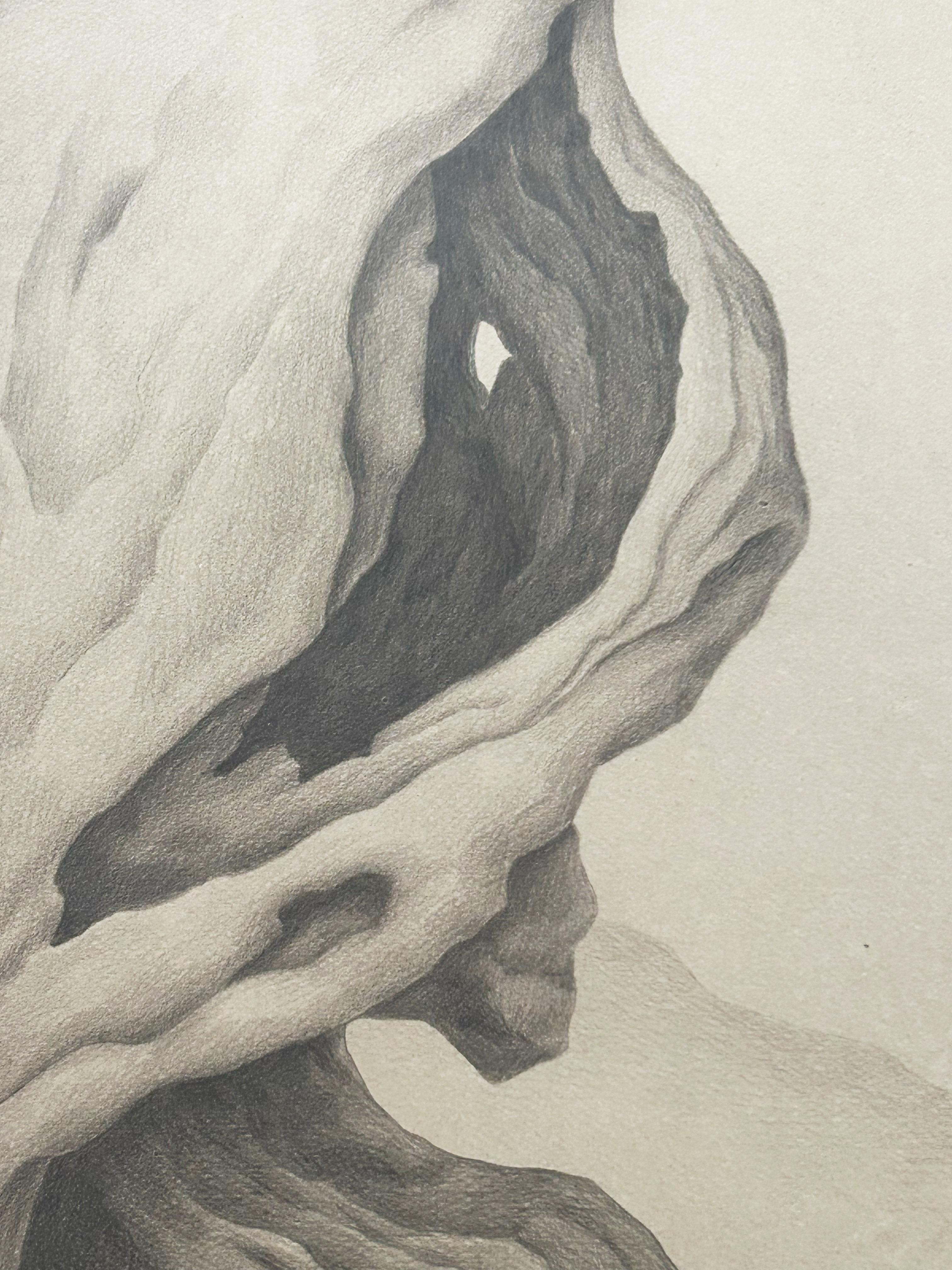 Eugenie O'kin Jubin, Landscape, pencil on paper For Sale 4