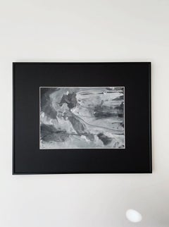 Pierre Montheillet, Composition grise, gouache et lavis sur papier