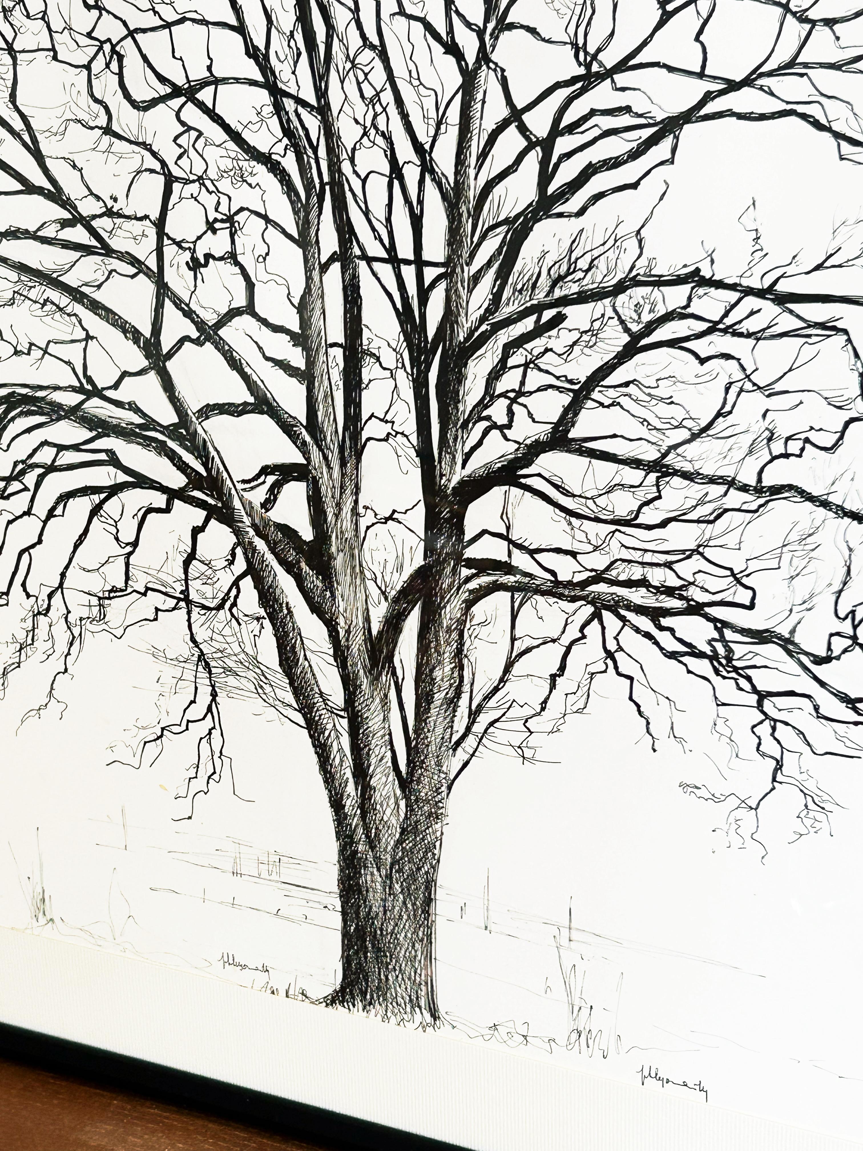 Philippe Le Gouaille, The Tree, Ink on paper 4