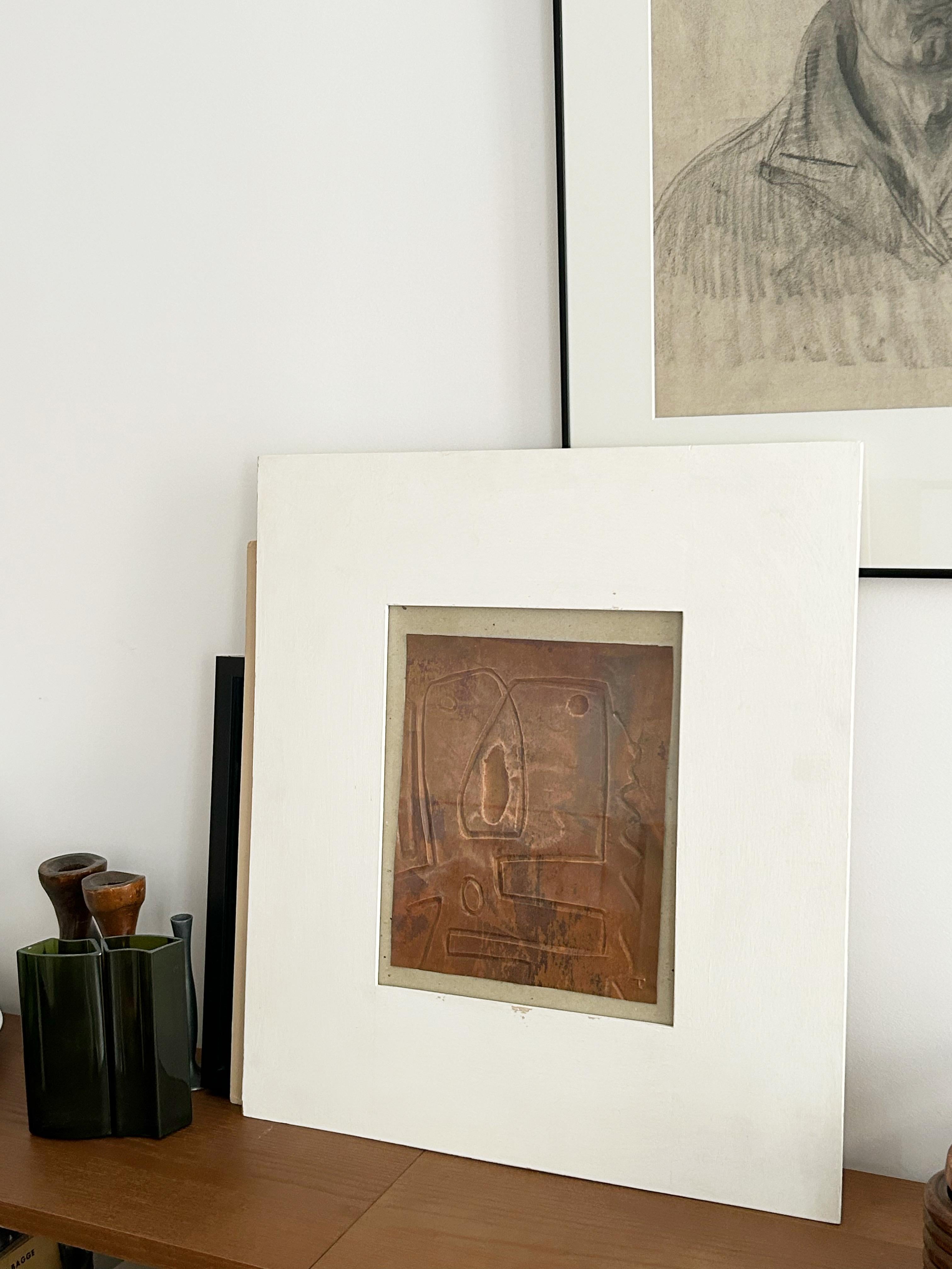 Jean Touret, Copper sheet, Signed T 4