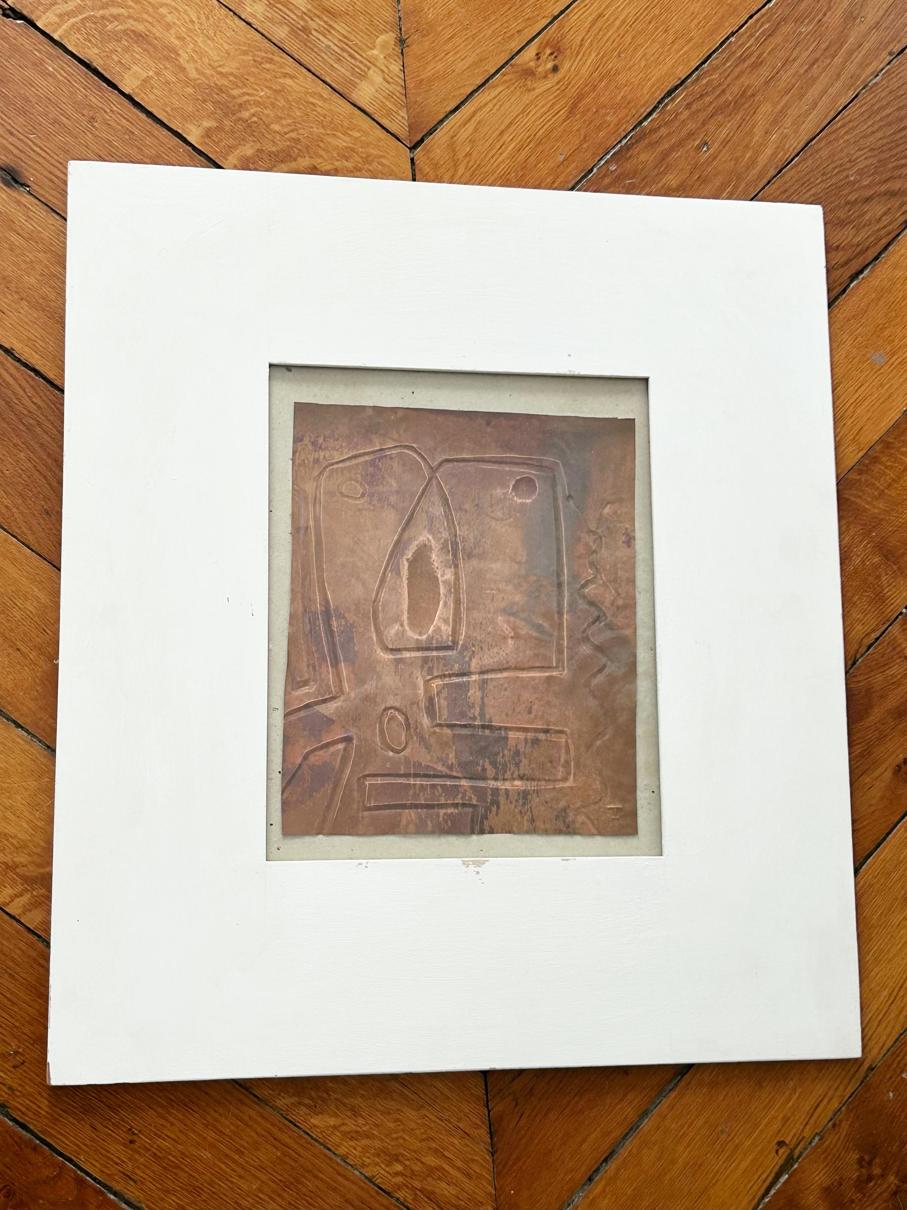 Jean Touret, Copper sheet, Signed T 5