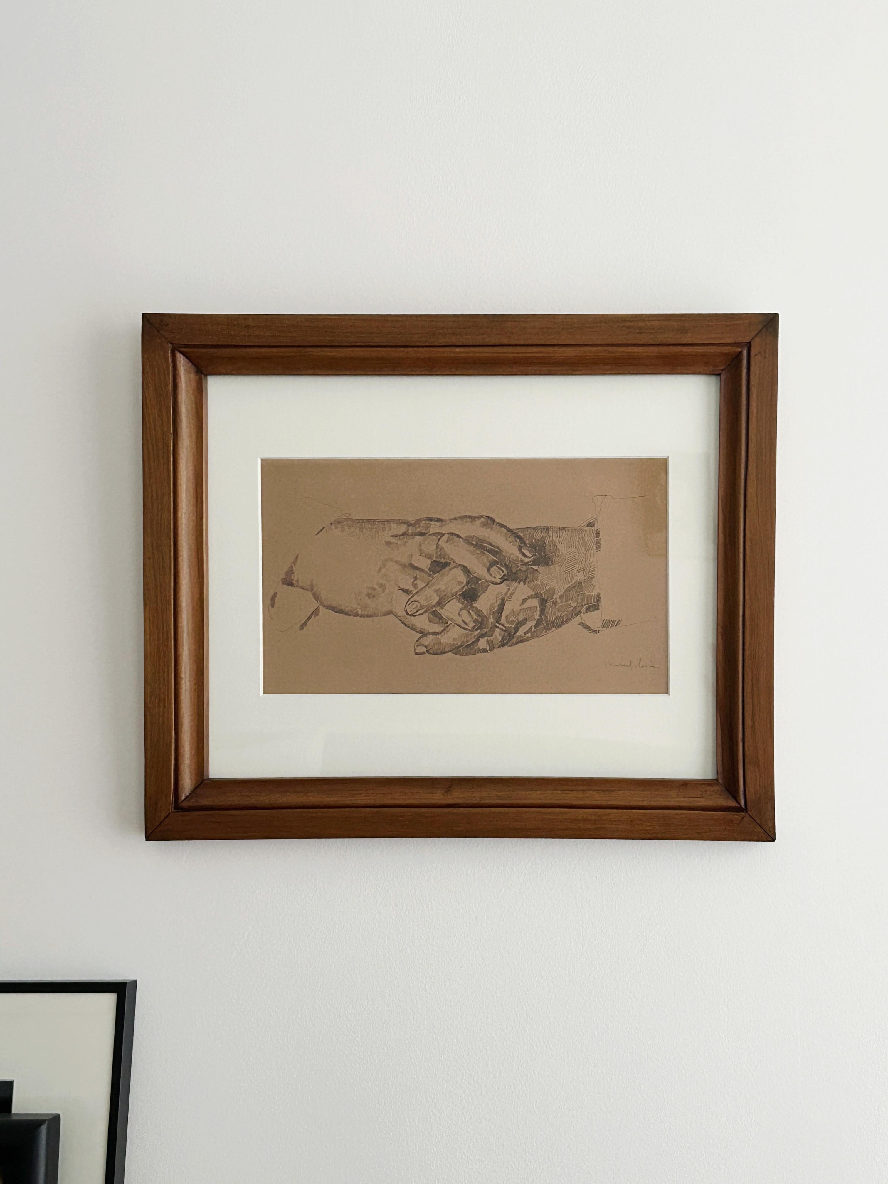 Étude de mains, vers 1915, encre sur papier en vente 1
