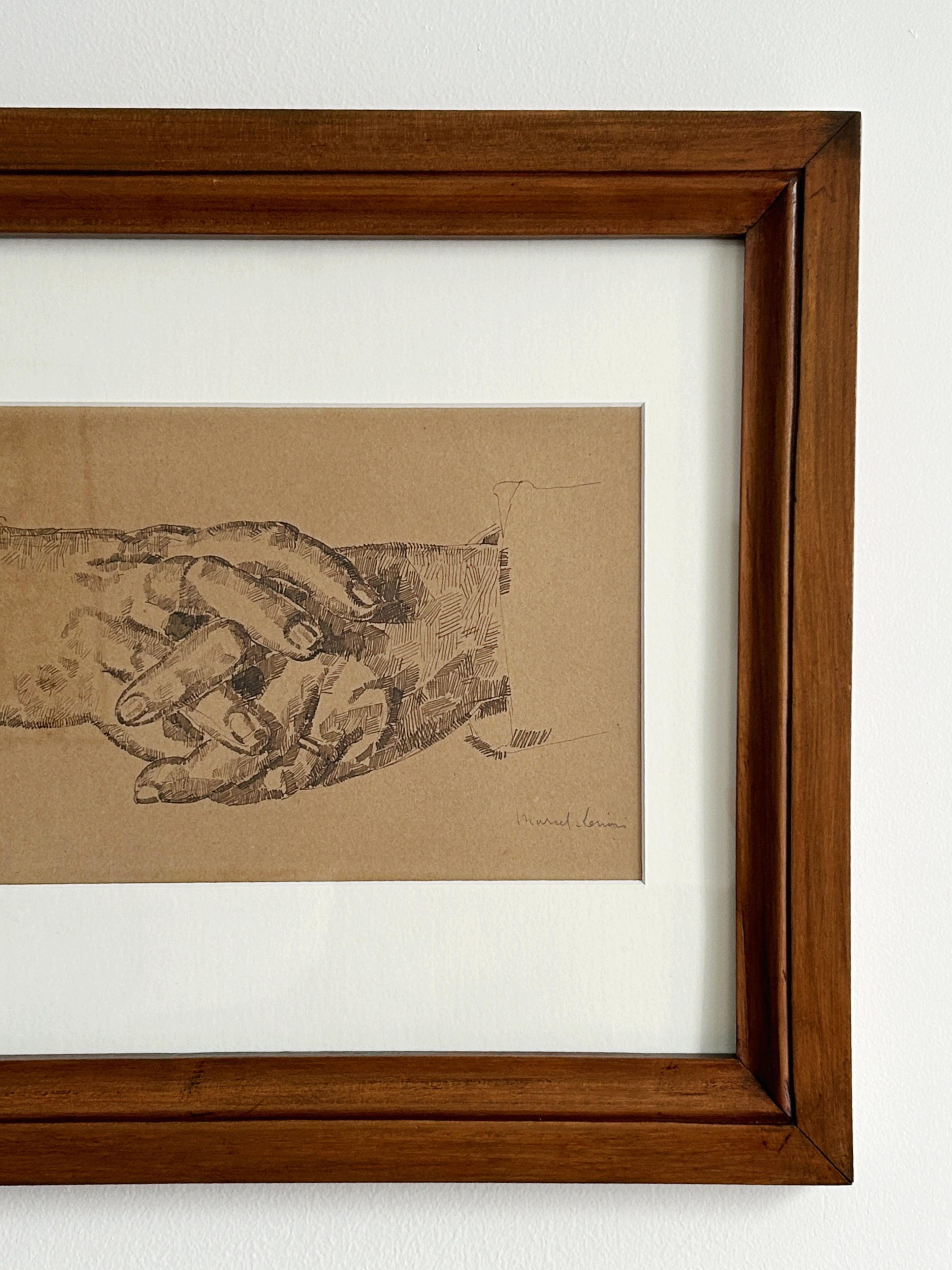 Étude de mains, vers 1915, encre sur papier en vente 2
