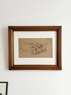 Estudio de manos, hacia 1915, tinta sobre papel