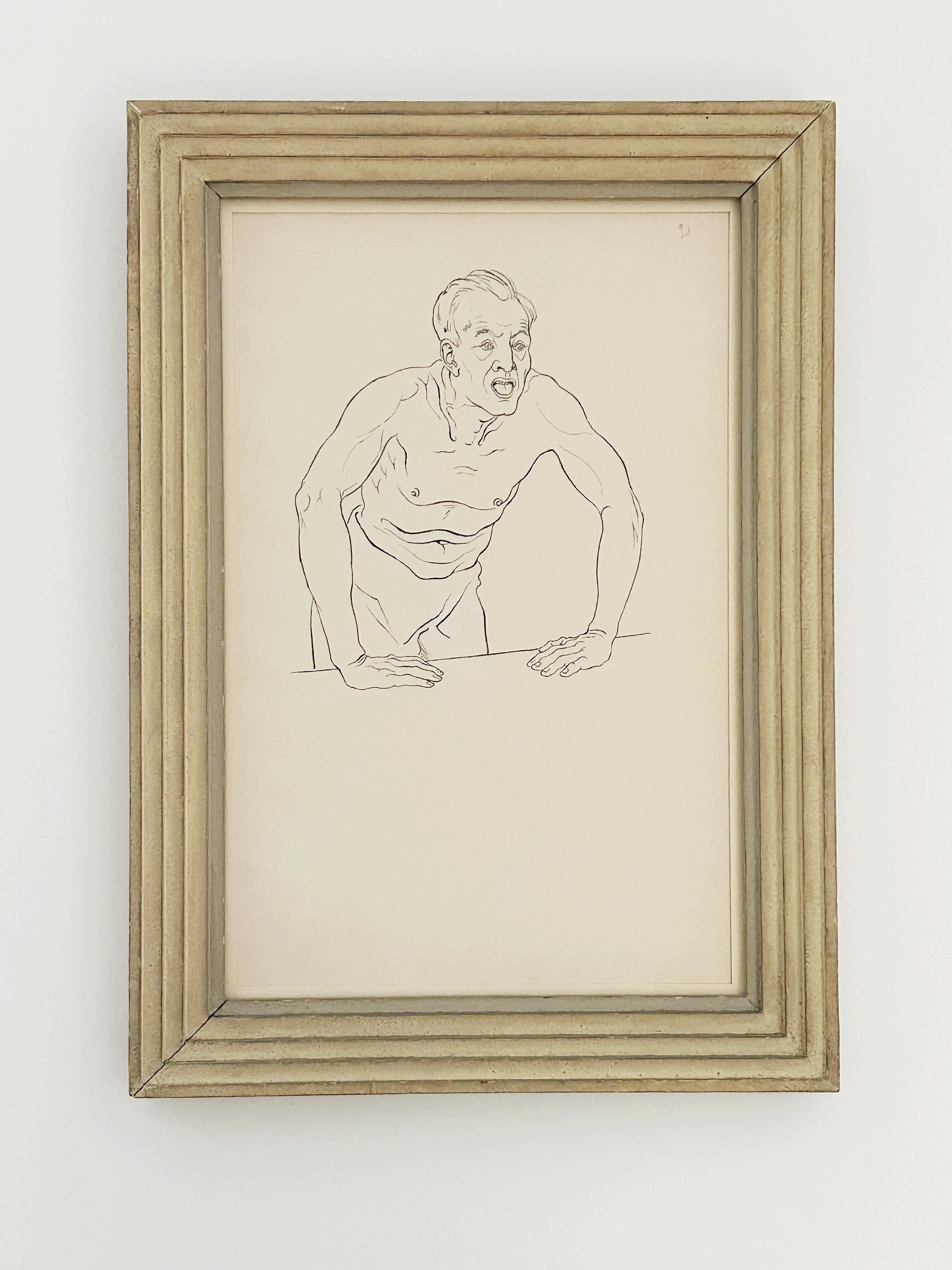 Rudolf SCHLICHTER (1890-1955)
Shirtless man, shouting, circa 1920
India black ink on paper
43,2 x 28,4 cm
provenance : artist's family

Rudolf Schlichter was born in Calw in 1890. He received his first artistic training at the School of Arts and