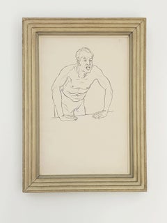 Rudolf Schlichter, Hombre sin camisa, gritando, hacia 1920, tinta negra sobre papel