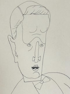 Mathieu Rosianu, Männer, Porträt, Tinte auf Papier, um 1935