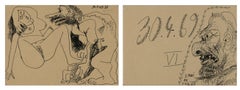 Homme et femme nus/Tete de Homme, 1969 (deux côtés)