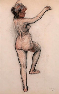 Antique Naked woman, study