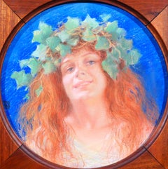 Portrait of a woman with an ivy crown, Tiffany