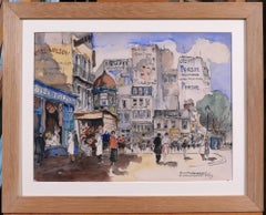 Paris, boulevard Rochechouart, landscape Art deco drawing painting