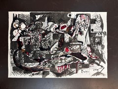 "Etude" by Grégoire Mathias –  Ink Drawing on Paper