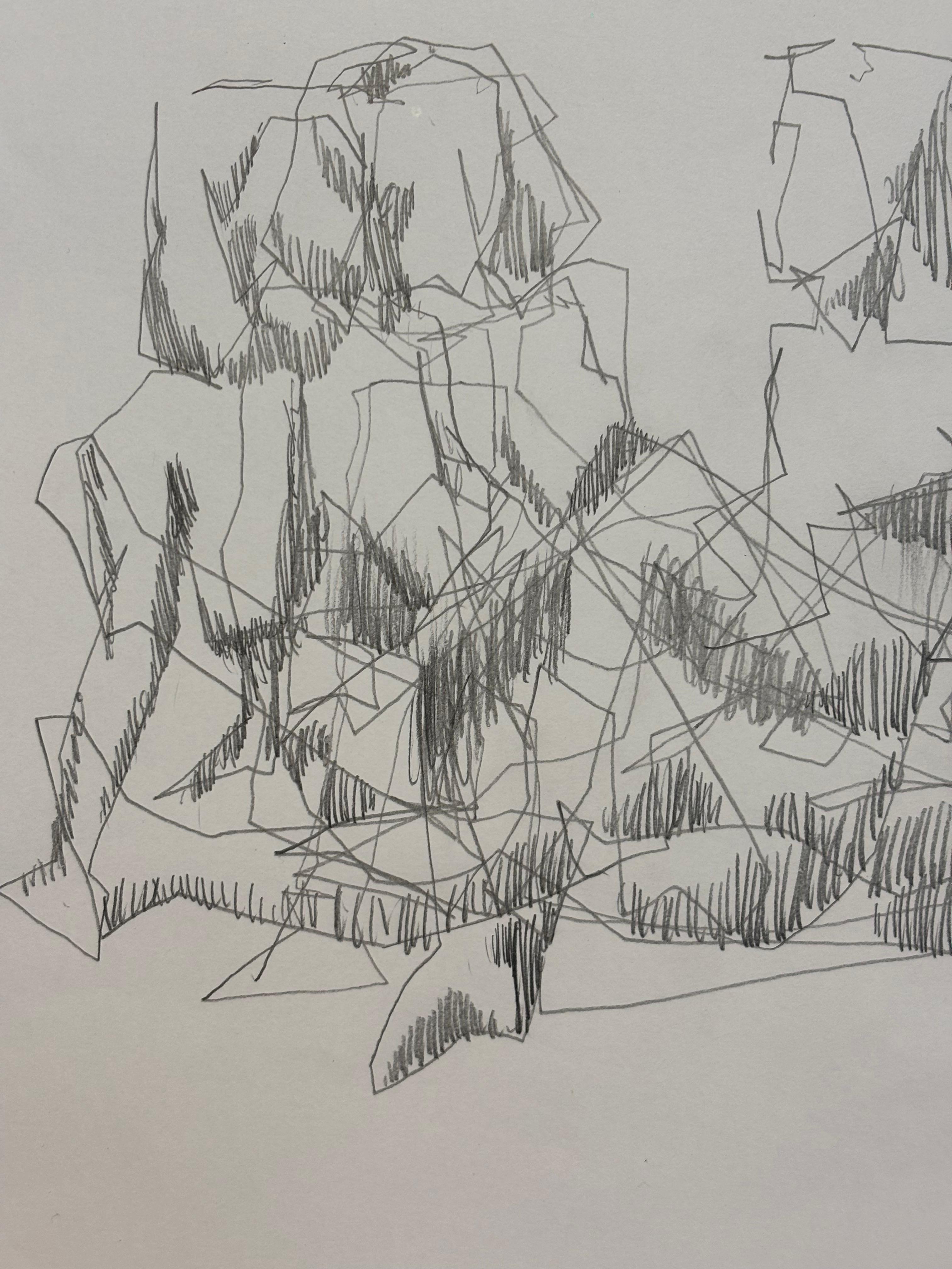 Study for a Diachronic Painting in Graphite, by Grégoire Mathias For Sale 3
