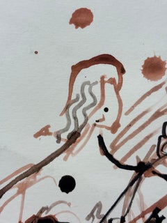 "Poses en Mouvements" - Studio della figura in movimento, penna e inchiostro seppia su carta