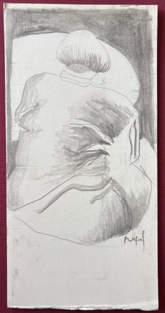 Femme Paysage by Grégoire Mathias – Graphite Drawing of a Woman