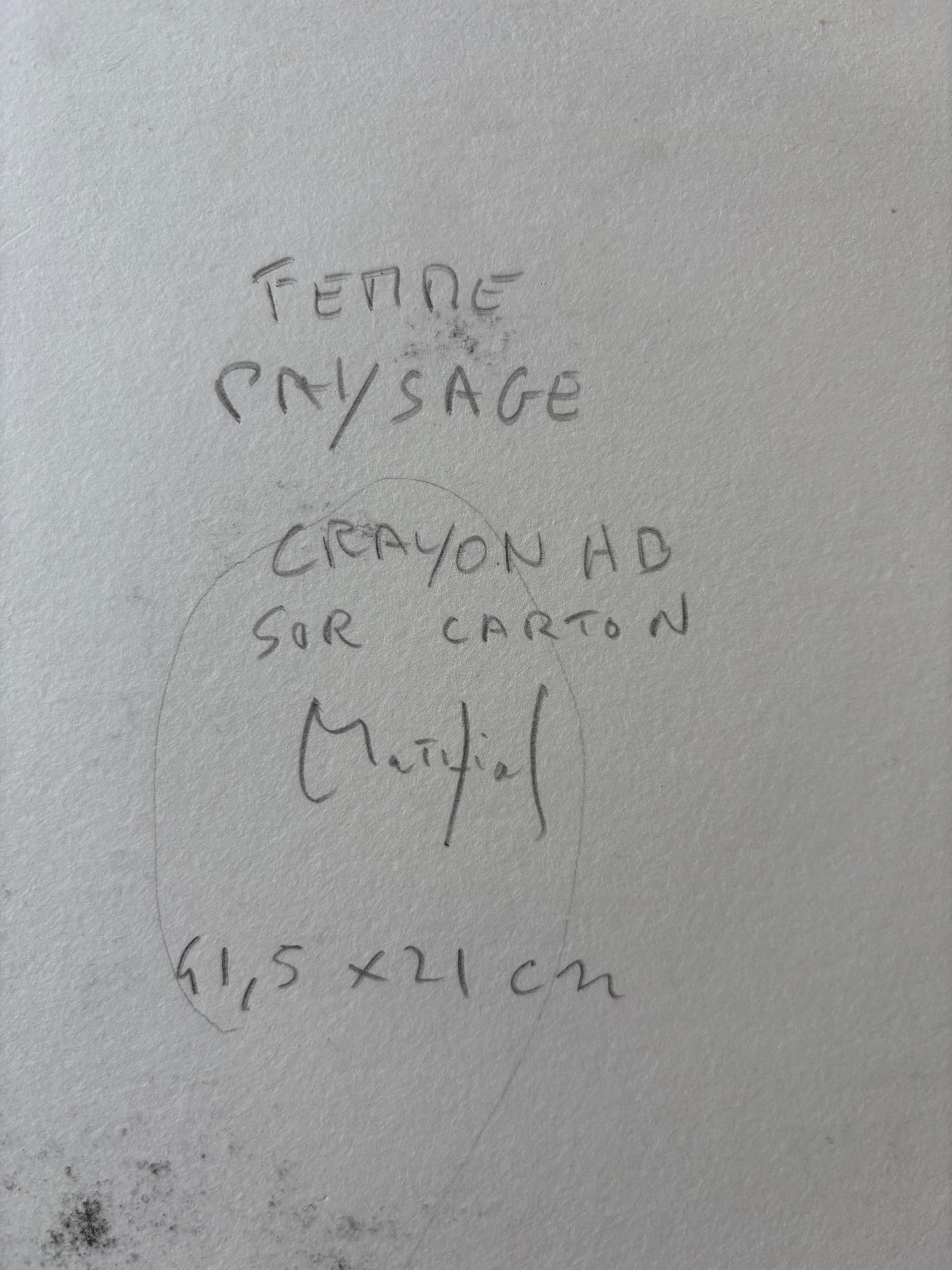 Femme Paysage de Grégoire Mathias - Dibujo en grafito de una mujer en venta 8