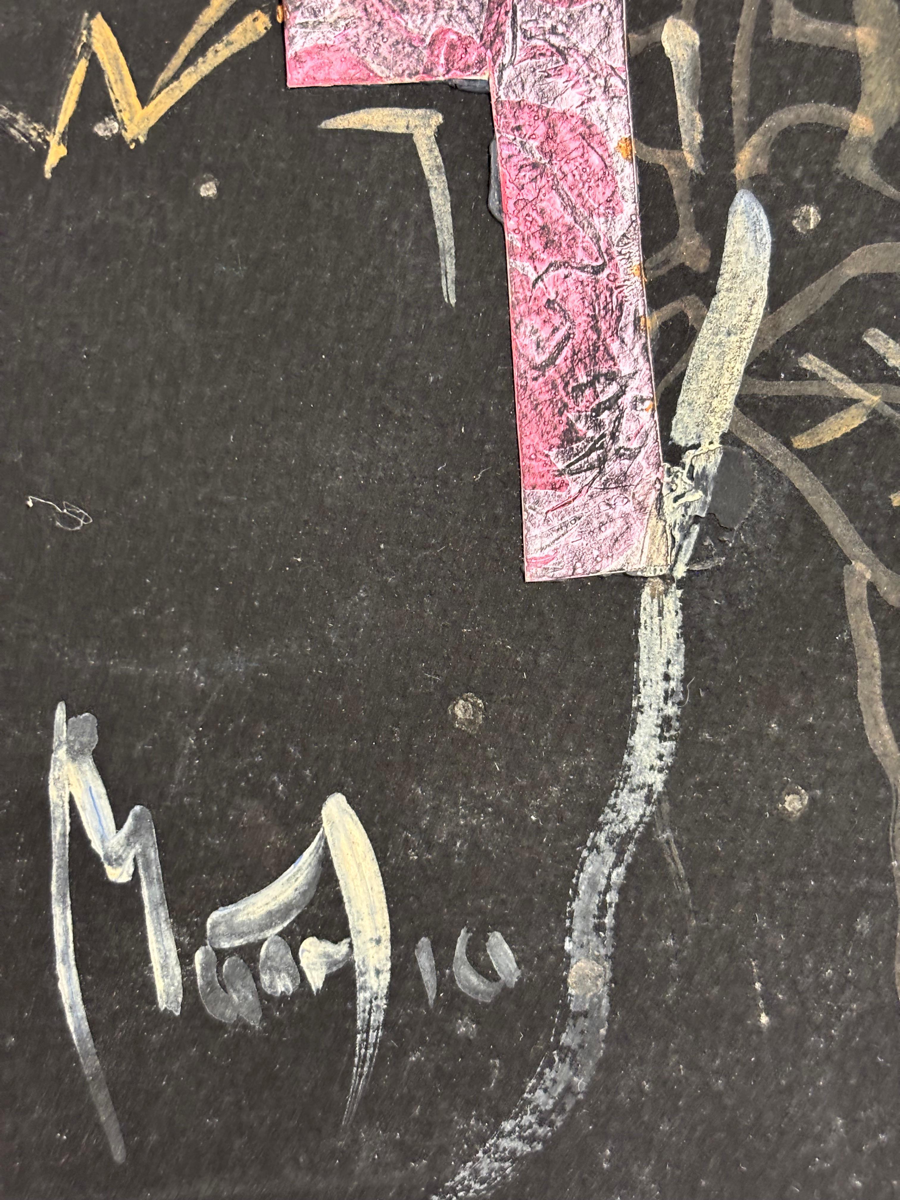 Fleurs by Grégoire Mathias – Botanical abstraction with layered collage For Sale 7