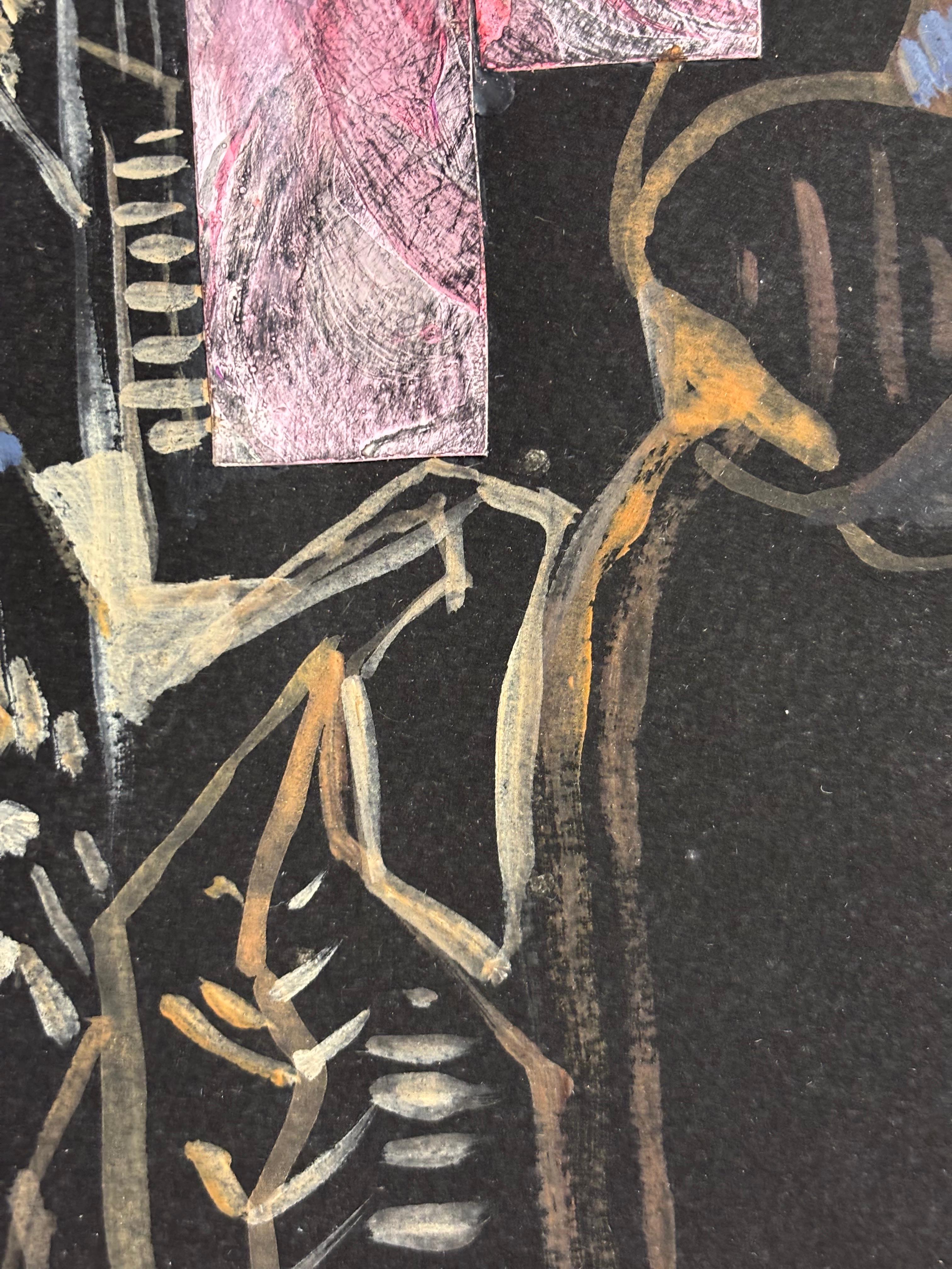 Fleurs by Grégoire Mathias – Botanical abstraction with layered collage For Sale 6