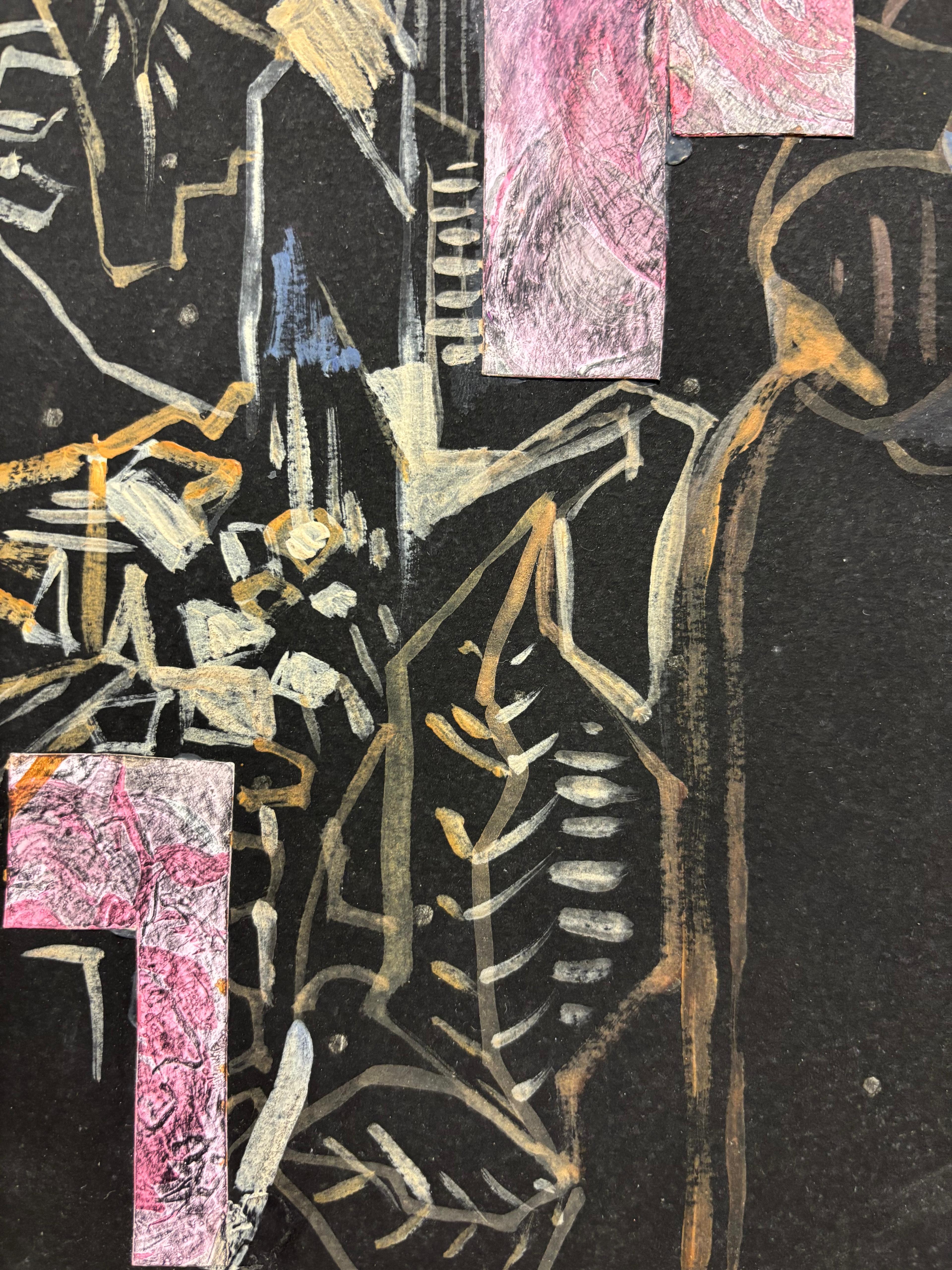 Fleurs by Grégoire Mathias – Botanical abstraction with layered collage For Sale 10