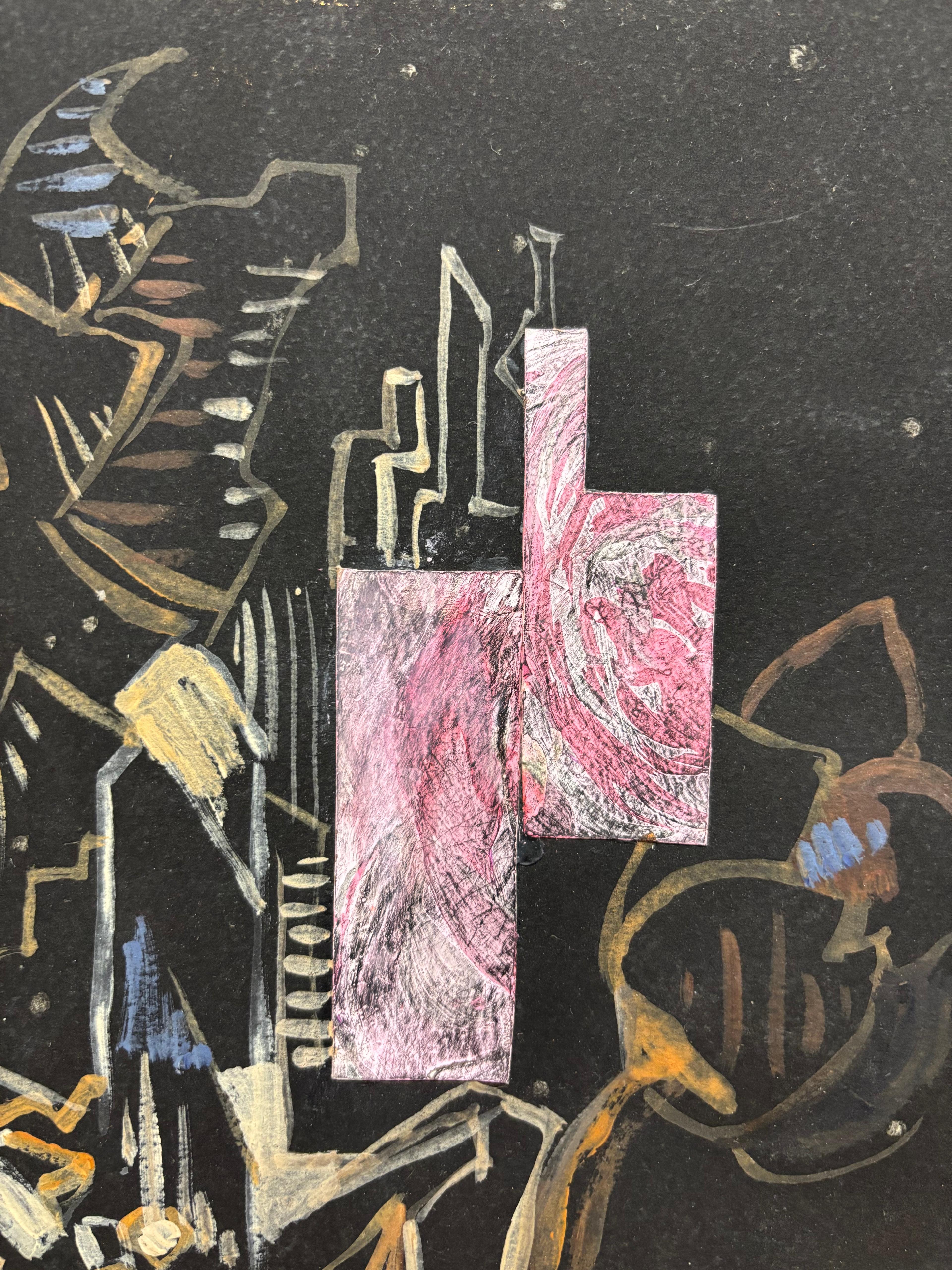 Fleurs by Grégoire Mathias – Botanical abstraction with layered collage For Sale 12