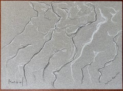 Le Sofa by Grégoire Mathias – Rhythmic Nude Forms in Chalk on Grey Board