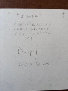 Le Sofa di Grégoire Mathias - Forme ritmiche di nudo in gesso su tavola grigia